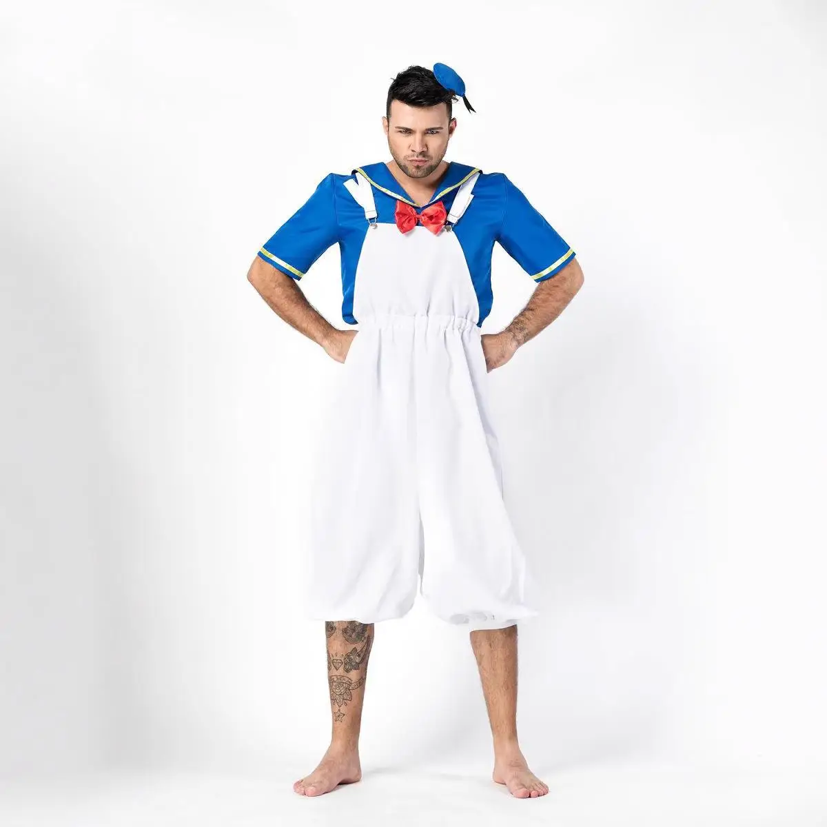 

Хэллоуин Дональд Да, костюм моряка для пары, темно-синий косплей Ду, ролевая игра для родителей и детей, традиционная китайская этническая...