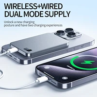 Nouvelle batterie externe ultra-fine en alliage, avec chargeur sans fil à induction rapide pour iPhone 18 Pro, 16, 15, 14, et batterie de secours pour MagSafe. 5