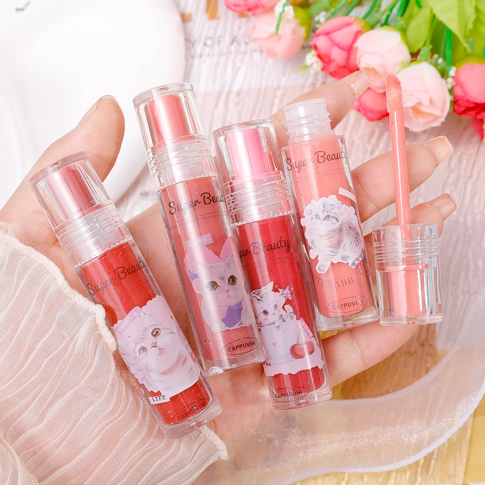 Gelee Spiegel Lip gloss befeuchten wasserdichte sexy flüssige Lippenstift Make-up dauerhafte Antihaft-Lippen praller Lippen tönung koreanische Kosmetik