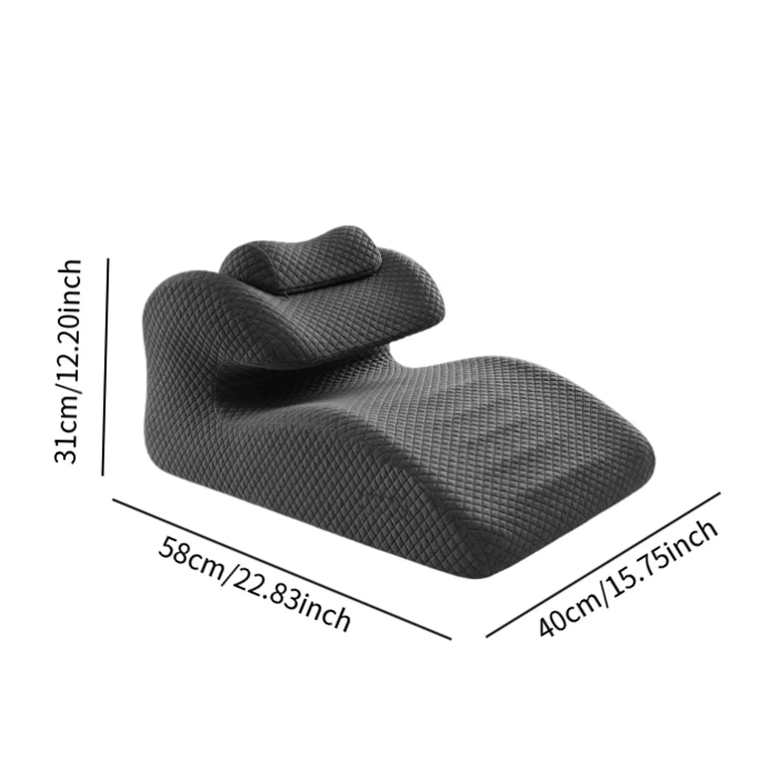 Poduszka klinowa do łóżka, miękka poduszka pod plecy i szyję, lekka poduszka do spania na brzuchu, poduszka z pianki memory do czytania i siedzenia w łóżku.