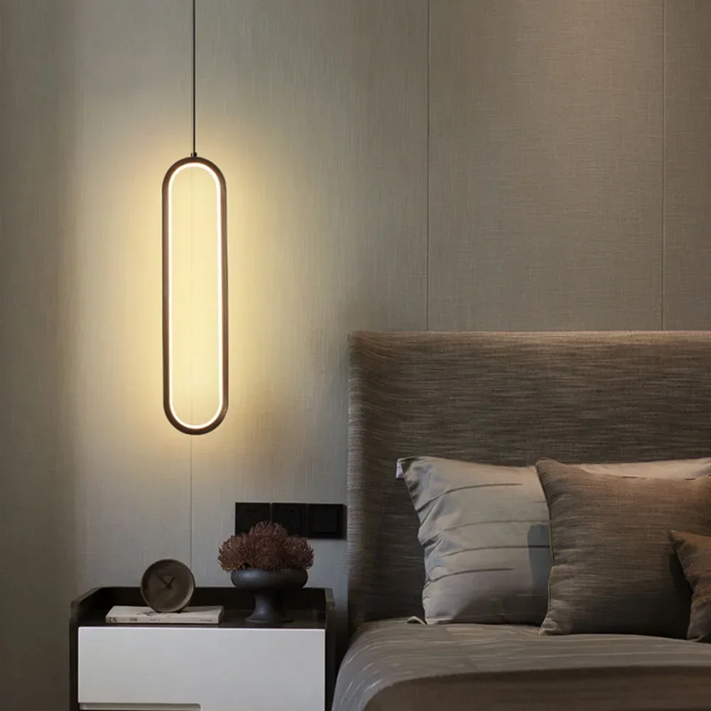 Nordic LED Pendant Light Suspended Hanging Chandelier 2m Adjustable Cable for Dining Room Kitchen Bedroom Interior