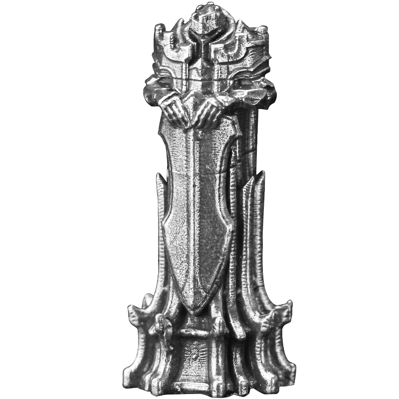 Metal Board Game Pieces Set King Queen Bishop Knight Brass White Copper Action Figures - Miniature Ornament Soldier Accessory