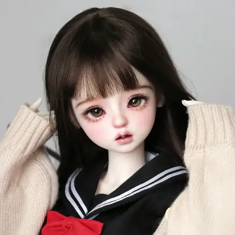 새로운 SD BJD 인형 1/4 42cm 컷 소녀 사키 신사 기질 고품질 인간 관절 재고 있음 메이크업