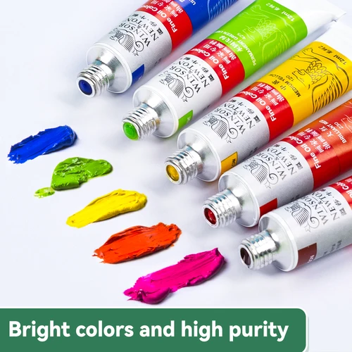 Imagen 2 del producto Winsor & Newton-Juego de pinturas al óleo de 12/18/24 colores, pinturas al óleo de colores profesionales, pigmento de pintura de Graffiti de tubo de 12ml, suministros de arte