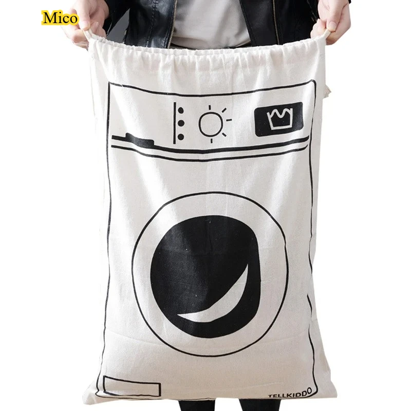 

Multifunctional Cotton Linen Drawstring Storage Bag, Large Capacity for Travel, Laundry, Toys & Moving Organization
