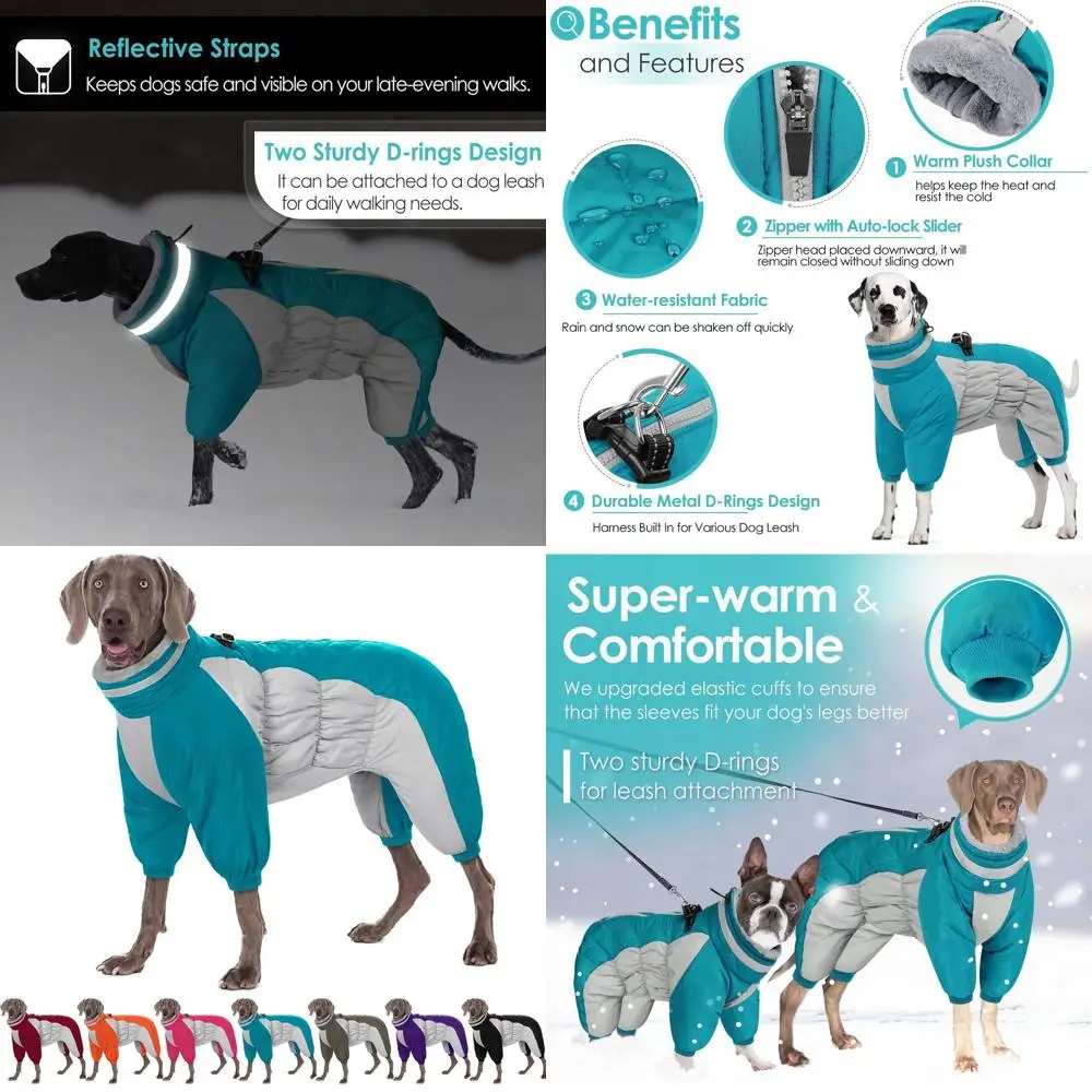 

Флисовая куртка для собак на все тело со встроенной шлейкой, ветрозащитная и светоотражающая, подходит для маленьких и больших собак