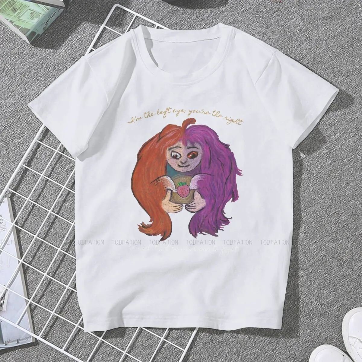 Left and Right Eye Badeline  O Neck TShirt Celeste Madeline Game Fabric Basic T Shirt Woman's Individuality 4XL Big Sale