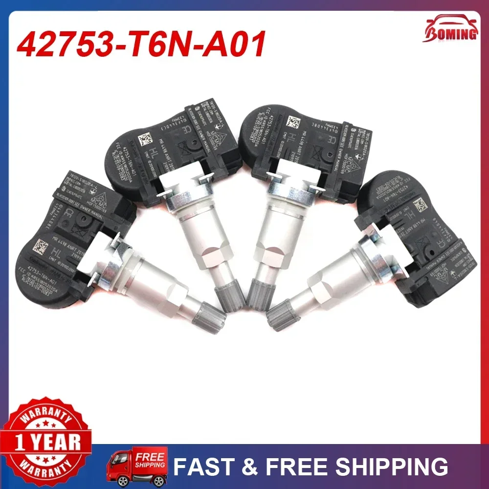 1/4 шт. автомобильный датчик контроля давления в шинах TPMS 42753-T6N-A01 для Honda Odyssey Pilot Ridgeline Acura NSX RDX TLX 433 МГц