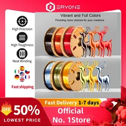 ERYONE 1/5/10KG Ultra Silk PLA Premium Filament 1.75mm 3D Print,Multicolor Available,silk pla filament ,1KG/Spool