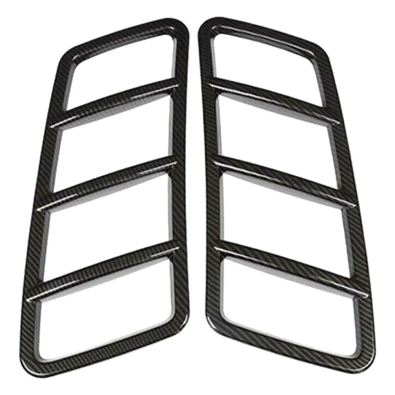 2x Koolstofvezel Zwarte Motorkap Motor Ontluchtingsdeksel Trim Voor Mercedes Benz Ml W166 2012-2015 Gl X166 2013-2015