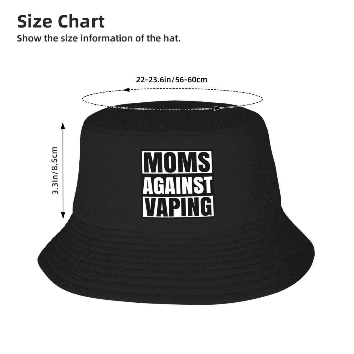 Moms Against Vaping Bucket Hats Panama Hat Children Bob Hats Outdoor Fisherman Hats Summer Beach Fishing Unisex Caps