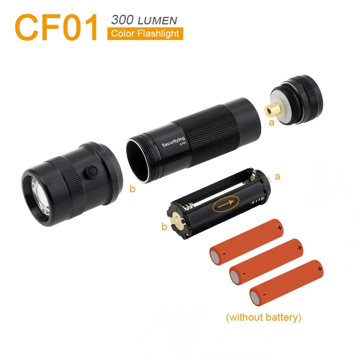 SecurityIng CF01 Zoomable Multicolor Flashlight in 1 LED Colorful Flashlight for Night Signal Light/ Photograph Effect Lamp