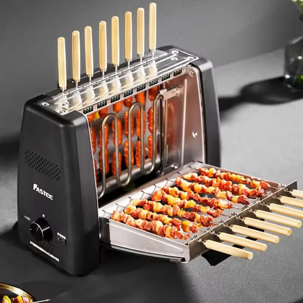 Lamb Meat Skewers, Picnic Camping Outdoor Grill，Electric 16 Skewers Stainless Steel Kebab Maker