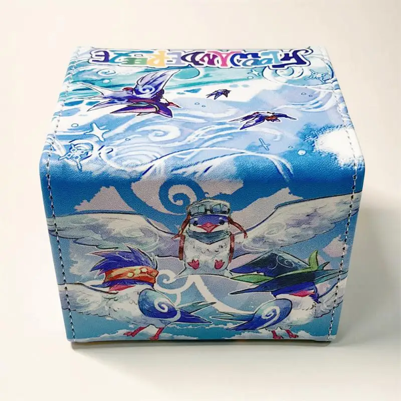 Yu-Gi-Oh! Card box Floowandereeze WS OPTCG DIY  PU card box leather card Storage box 100+ 10.5x9x8cm