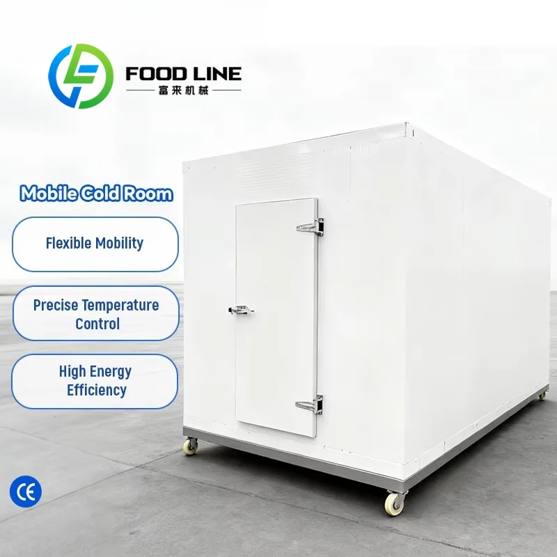 Mobile Cold Room Stable Refrigeration 24 Hours Continuous Cooling For Seafood Meat Frozen Product Outdoor Stock Preservation