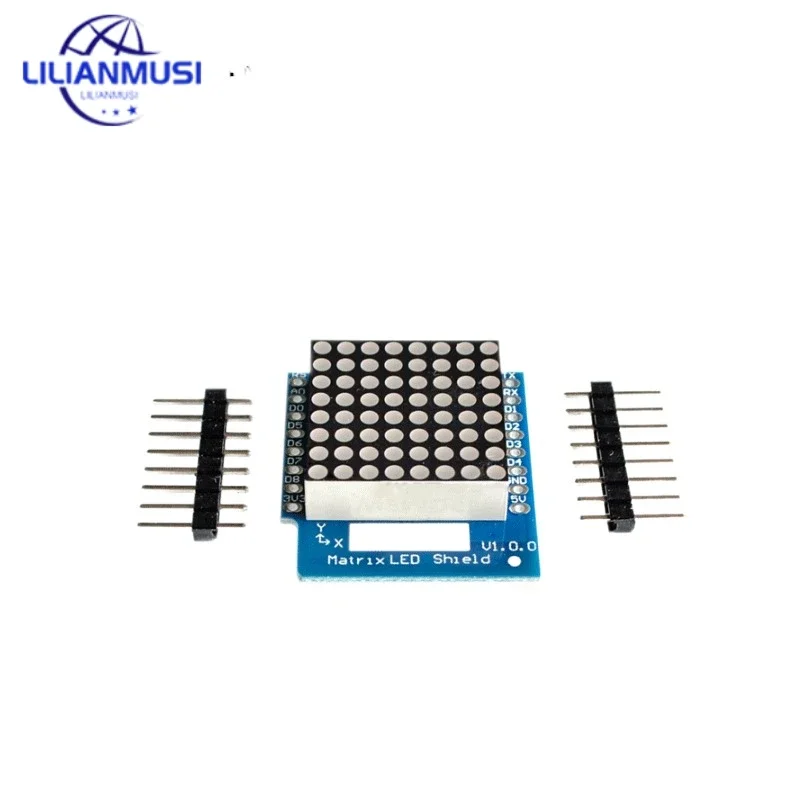 50PCS Matrix LED Shield V1.0.0 For WEMOS D1 Mini Digital Signal Output Controller Module 8 X 8 Dot Board Control