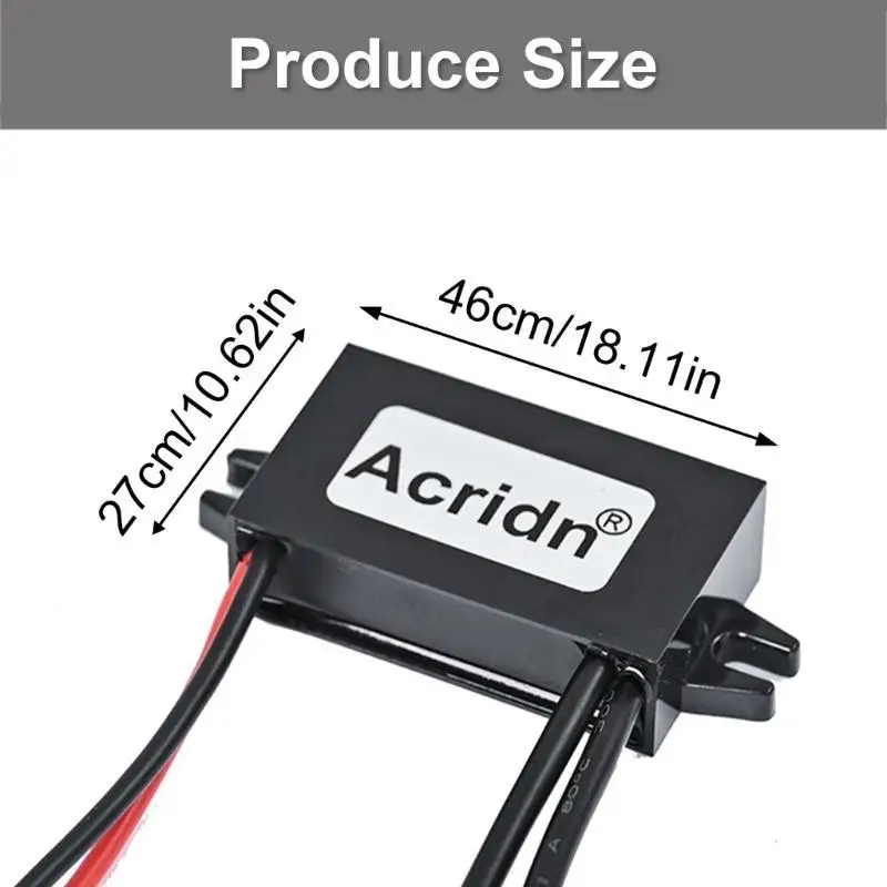 652F multifunción 12V a 5V Adaptador USB doble USB puerto estable salida 3A Carga a prueba polvo para proyectos y