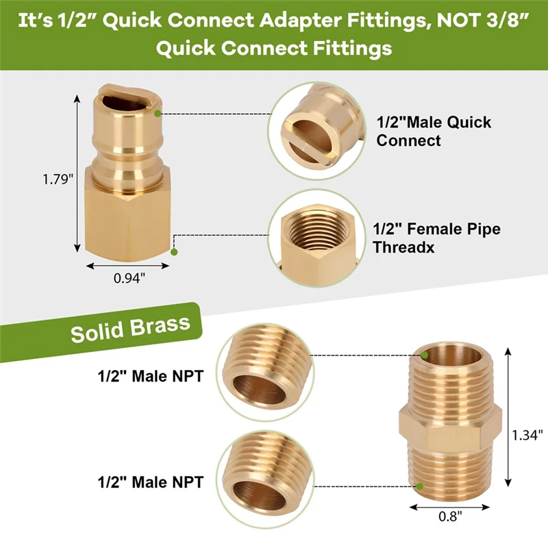 

CTHO-1/2-дюймовые быстроразъемные фитинги для природного газа, комплект быстроразъемного шланга для пропана, для газового гриля, обогревателя и генератора