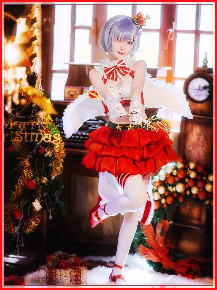 Rem Cosplay Costume RE: ZERO - Starting Life in Another World Women Sexy Top Skirt Halloween Costumes Christmas Suit Stock