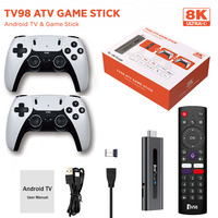 TV98 ATV Game Stick Smart Android14 H313 1080P TV&Game 2 in 1 System 2.4/5G WiFi TV Box for Google YouTube Netflix Media Player