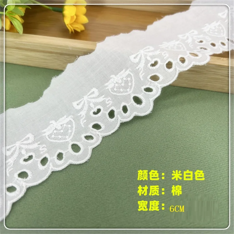 3 Yards Width 6 cm various colors cotton lace accessories DIY embroidery skirt skirt clothes decorative accessories