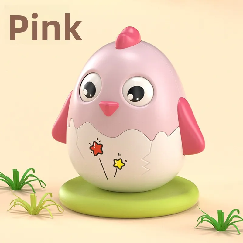 لعبة بهلوان كبيرة لطيفة على شكل دجاجة لطيفة للأطفال، خشخشة تعليمية للتعلم المبكر للأطفال، مثالية للأولاد والبنات #5