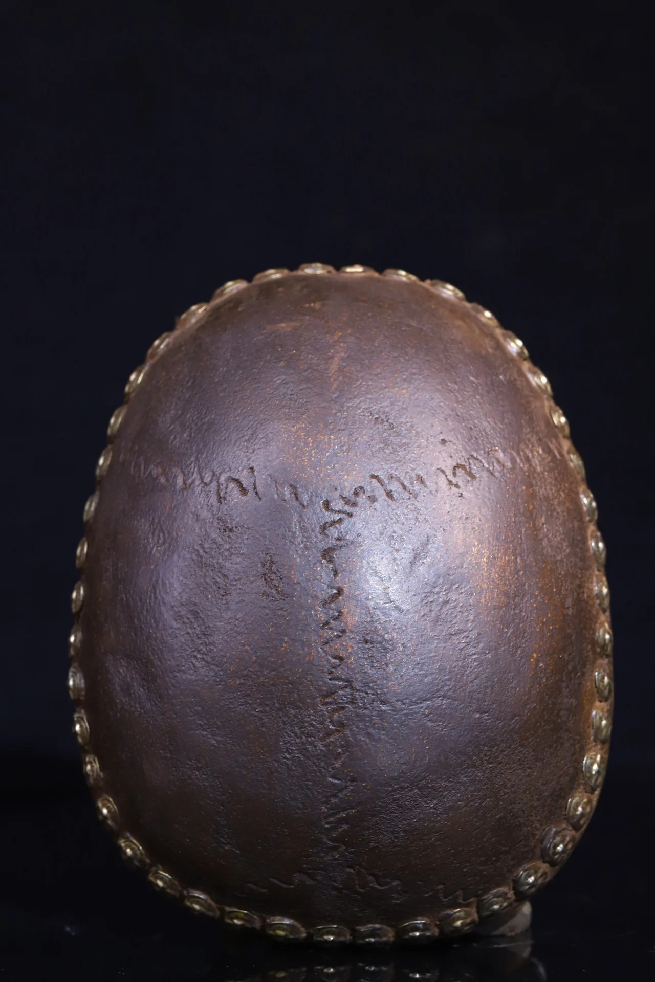 

6"Tibetan Temple Collection Old Gabala Bowl Tibetan Silver mosaic Skull Head Gabala Bowl Buddhist utensils Town house Exorcism