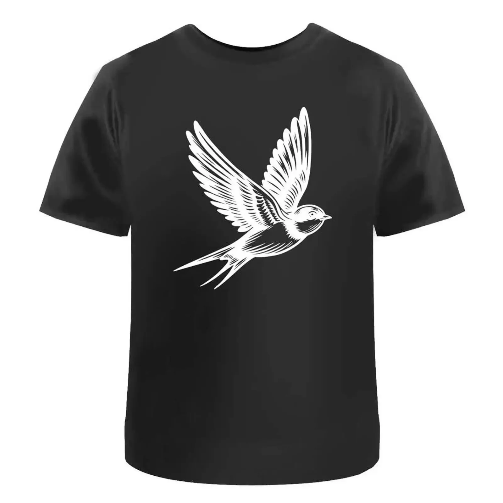 T Shirt quot Swallow Bird In Flight 100 Baumwolle S XXL TA055022 vintage Washed Top For Everyday Wear Soft homme Comfortable