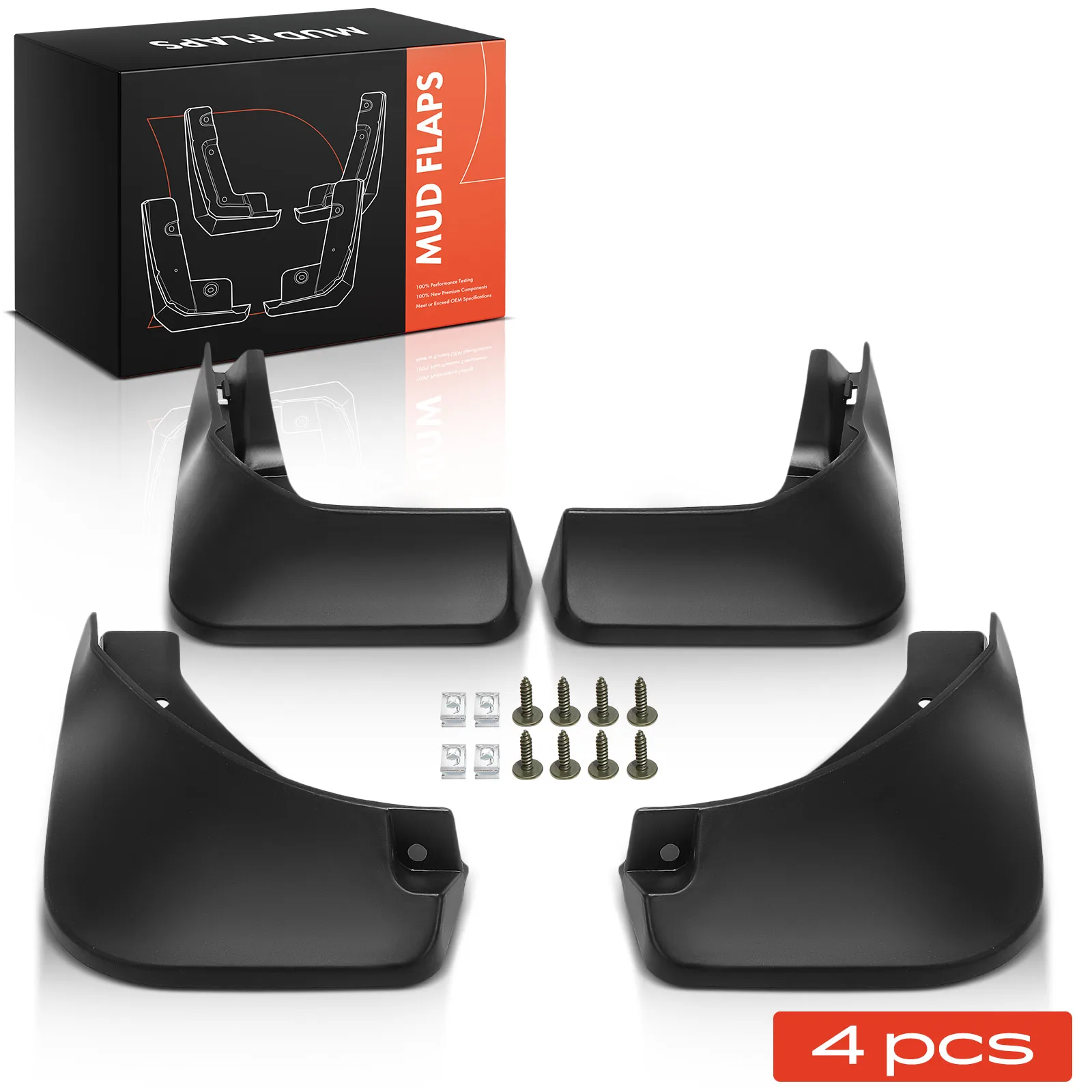 Frankberg 4x spatbord voor en achter voor Mercedes-Benz A-Klasse notchback W177