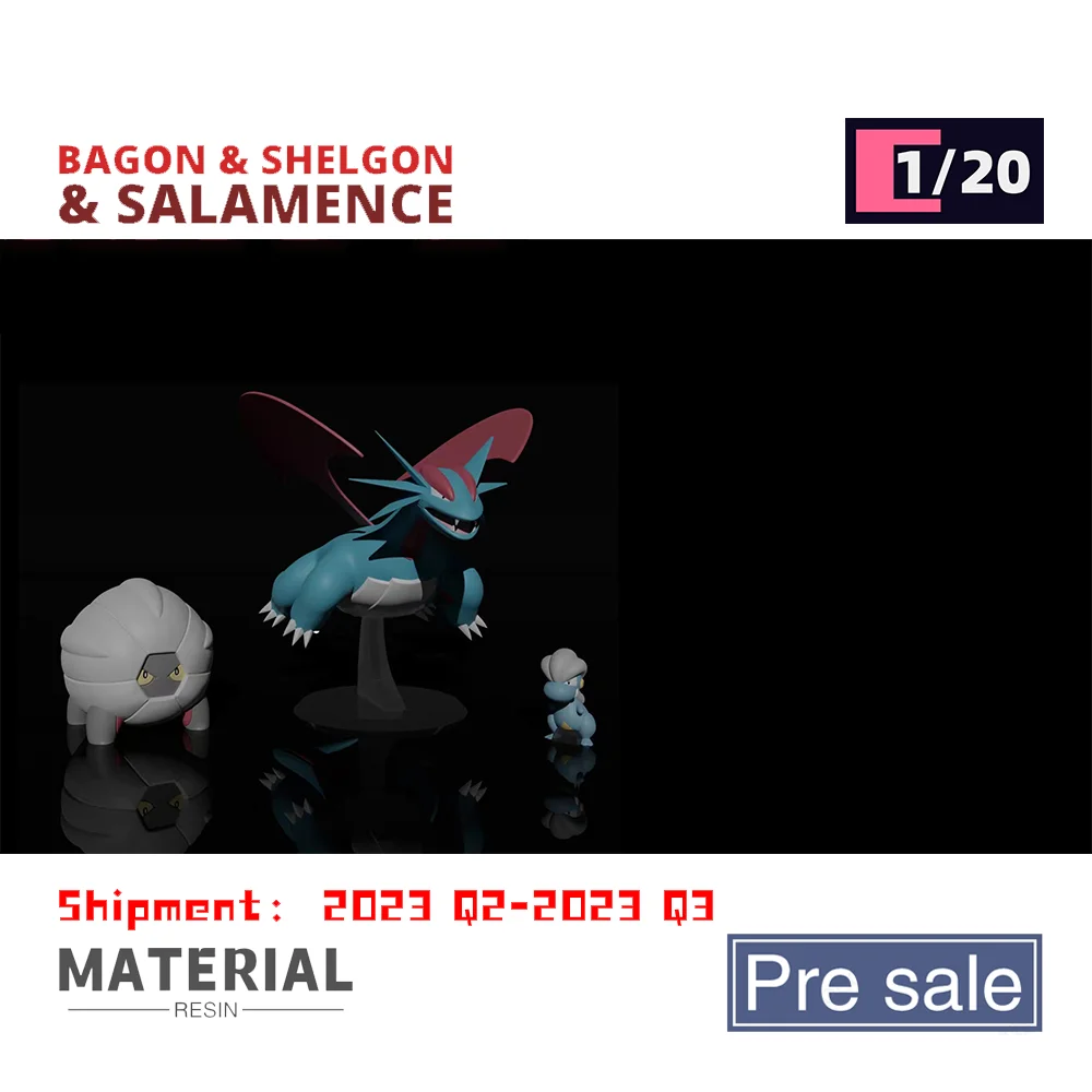 [Pre-sale]1/20 Scale World Figure [SXG STUDIO] - Bagon & Shelgon & Salamence