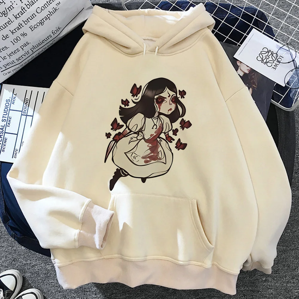 

Alice Madness Returns hoodie streetwear designer graphic trendy harajuku pattern female sweatshirts pullover designer manga