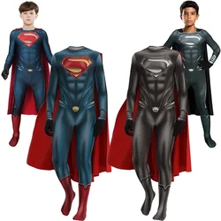 Child Adult Superman Superhero Clark Kent Kal El Cosplay Costume Bodysuit Jumpsuit Halloween Party Costumes