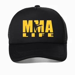 fashion Print Muhammad ALI Boxer Fight MMA Baseball Cap men Cotton MMA Life fighting Trucker Caps Adjustable Mesh Snapback hats