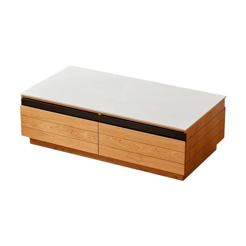 

Nordic coffee table, living room solid wood floor coffee table