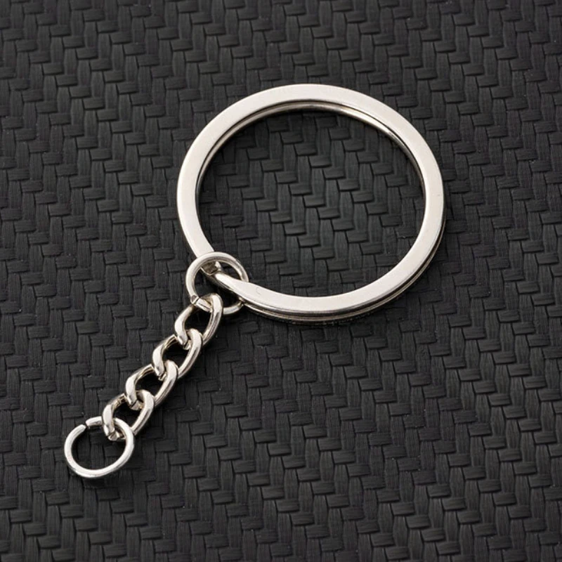 10/50/100pcs Silver Plated Metal Blank Keyring  Split Ring Keyfob Key Holder Rings DIY Findings Making Keychain Accessories