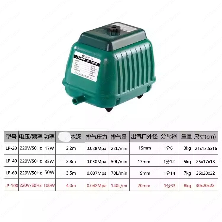 

LP20 LP40 LP60 LP100 Super silent high-power air pump.LP-20 LP-40 LP-60 LP-100 high power Koi pond aquarium pump