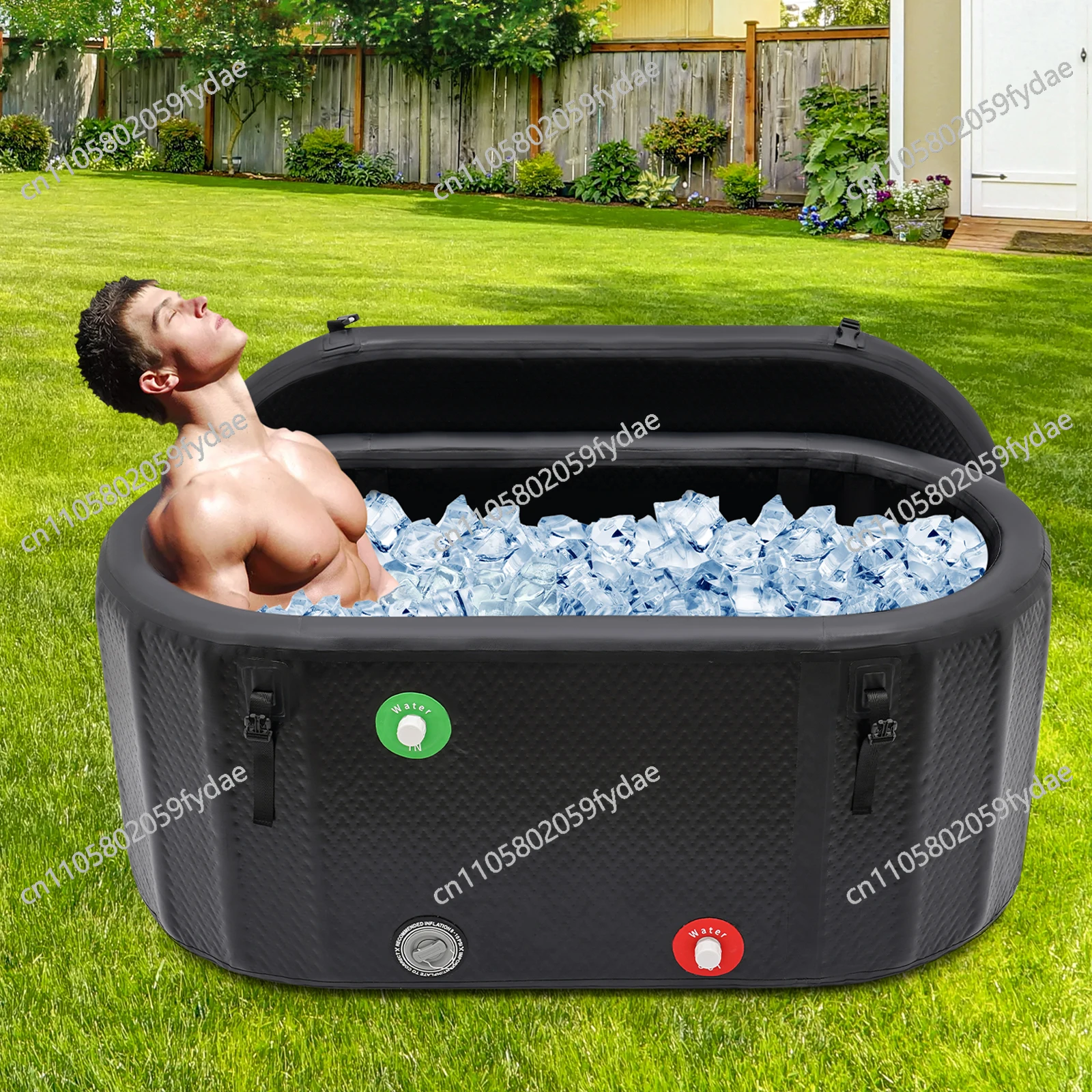 Ice Bath Tub Cold Water Therapy Plunge Tub for Athletes Outdoor Ice Barrel Plunge Pool Inflatable Folding Bathtub