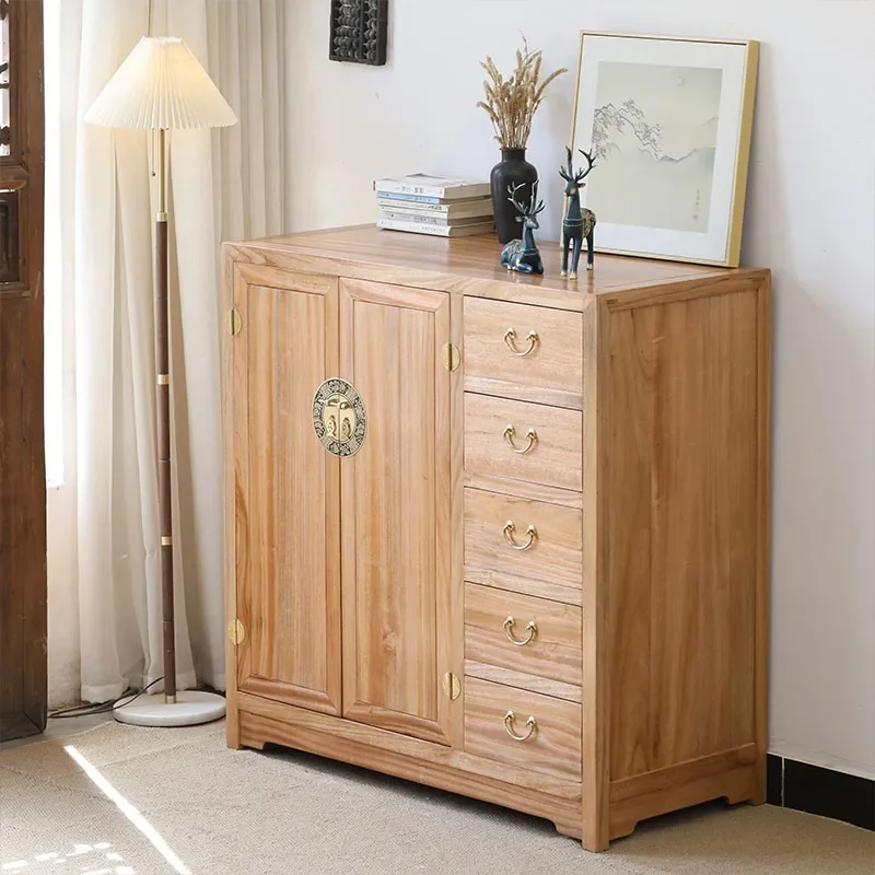 Wardrobe Small apartment Double door with drawers Wardrobe Bedroom Multifunctional storage