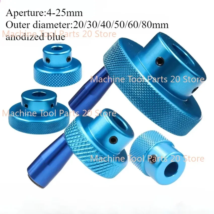 1PC Blue Aluminum Alloy Mini Handwheel For Lathe/Miller Mechanical Hand Wheel Automation Equipment Parts CNC Lathe Processing