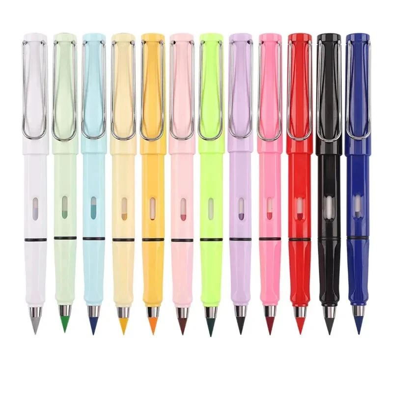 1/3/5Pcs 12 Colors Everlasting with Eraser Unlimited Writing Pencils Eternal Erasable Pencil Pens for kids School Art Supplies