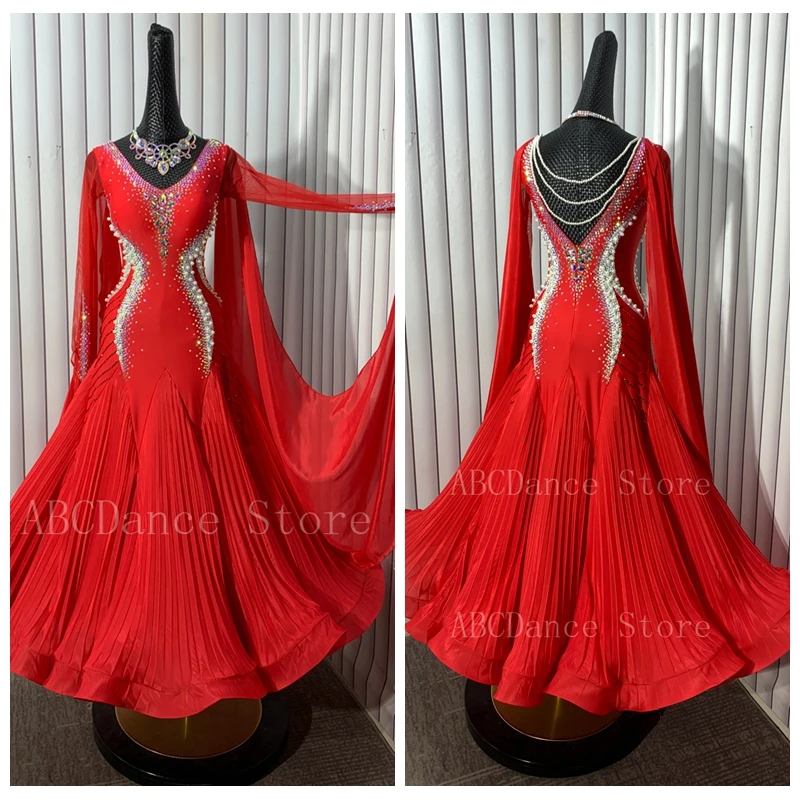 Women ballroom dance dress Standard Dance Dress ballroom dress for Competition modern dance Costume flower dress ABCDance Store
