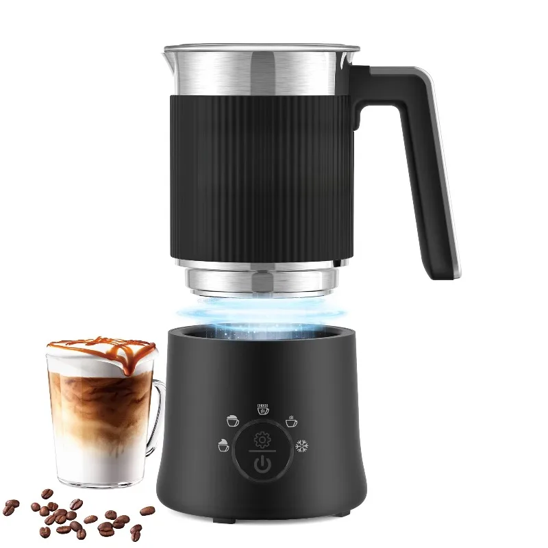 

Removable milk frother and steamer, 5-in-1 automatic hot/cold foam and hot chocolate maker