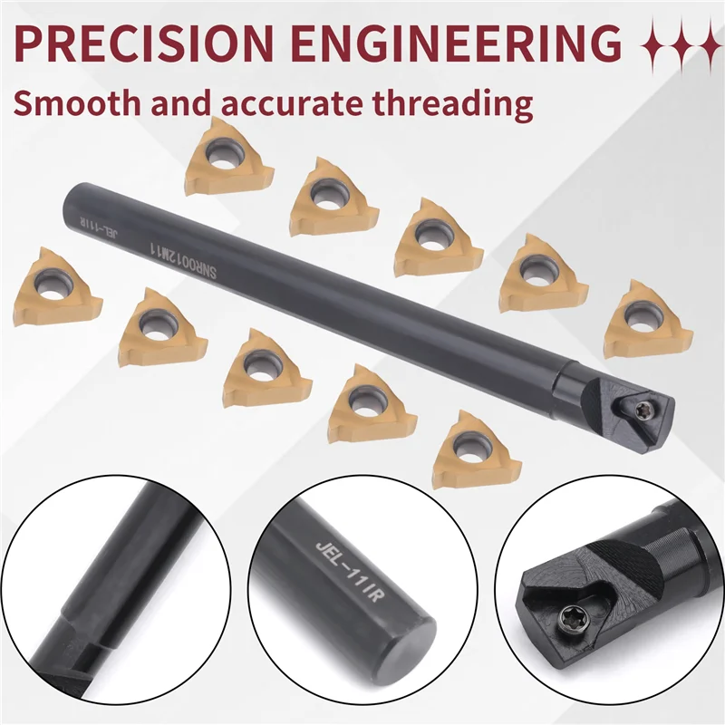 

AAAF Internal Thread Tool Kit Support SNL0012M11 CNC Machining Turning Tools With 11ER AG60 Suit MMT11IR