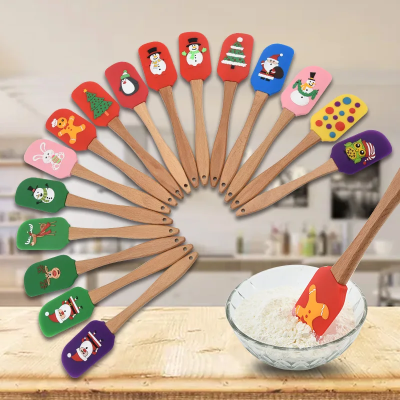 Creative Spatula Cake Cream Guacamole Spatula Stir Silicone Spatula Baking Tools Cartoon Pattern Selection Kitchen Items