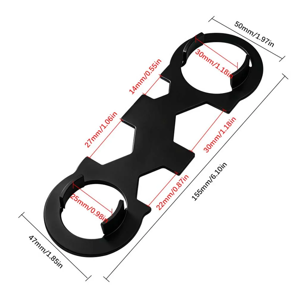 2PCS 6-in-1 Faucet Wrench Set Iron Black For 35mm 40mm Valve Core Aerator Hose Nut Removal Plumbing Repair Hand Tool