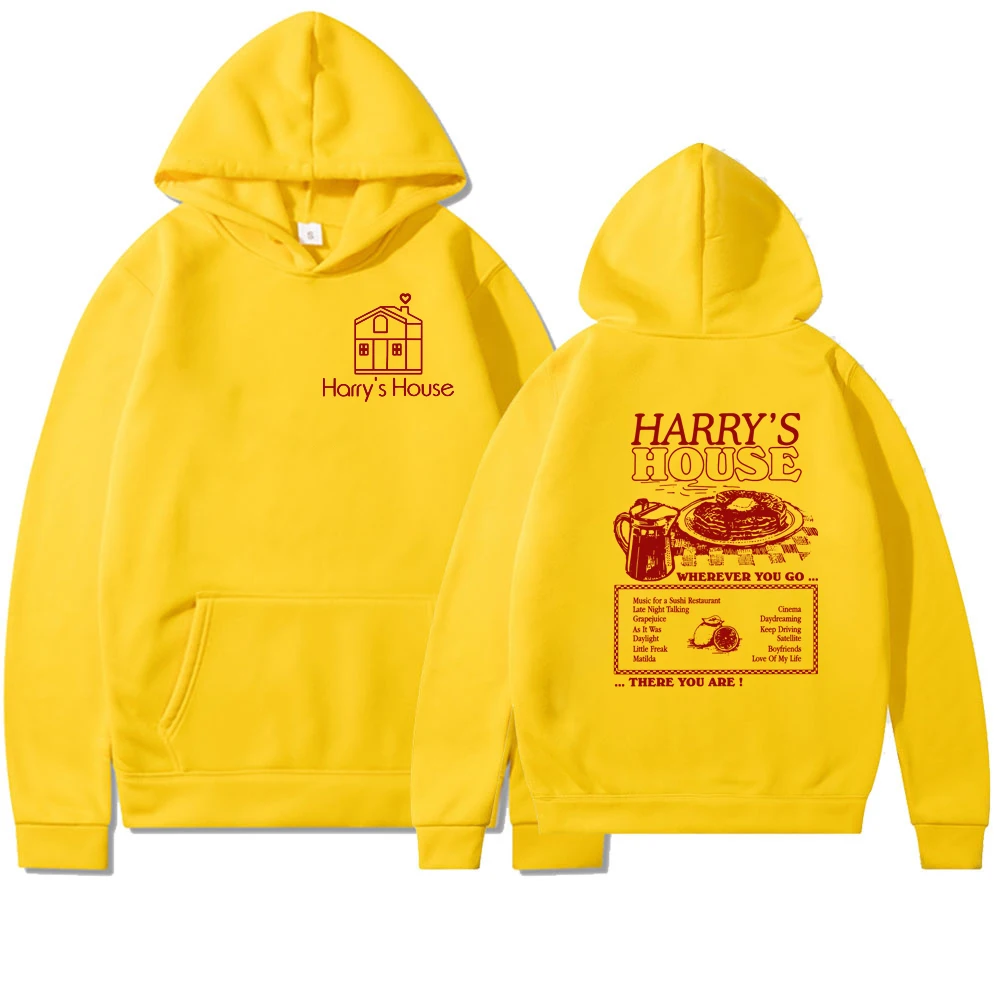 Vintage Harry\'s House Hoodie Double Side Print Harry\'s House Track List Pullover Harry\'s Home  As It Was Hoodie HS Tpwk Hoodies