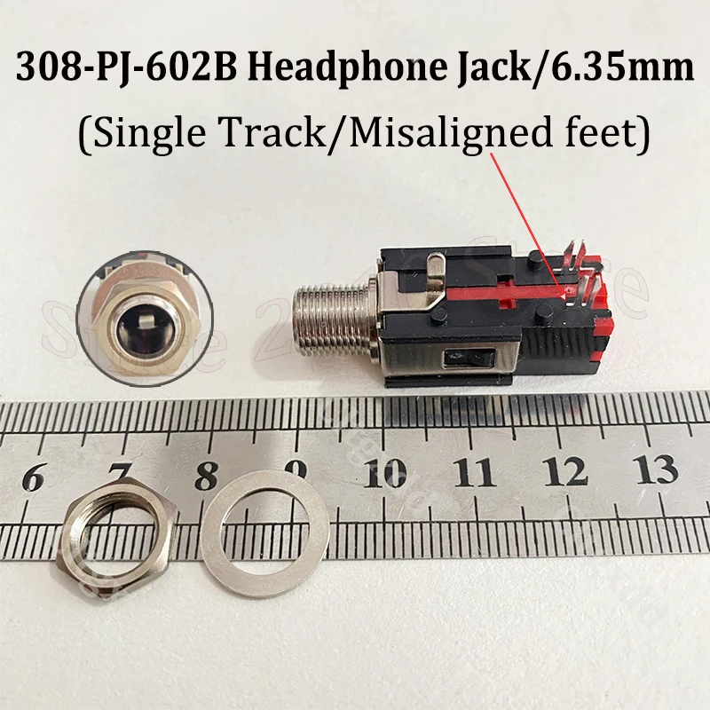 6,35mm 1/4 Zoll Audio-Buchse Mono Stereo TS TRS Buchse für Panelmontage für Gitarrenverstärker und Audiogeräte PJ308/309 – Detail 16