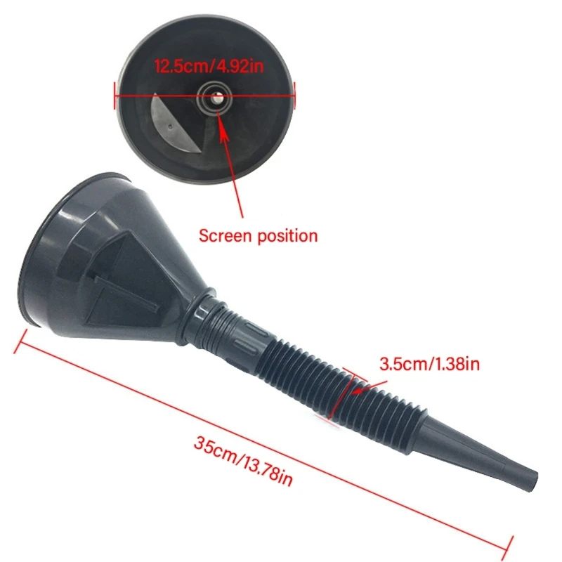 Fuels Funnel with Strainer large mouth Designs Fuels Addition Funnel Debris Filter for Automotive & Motorbike Maintenance