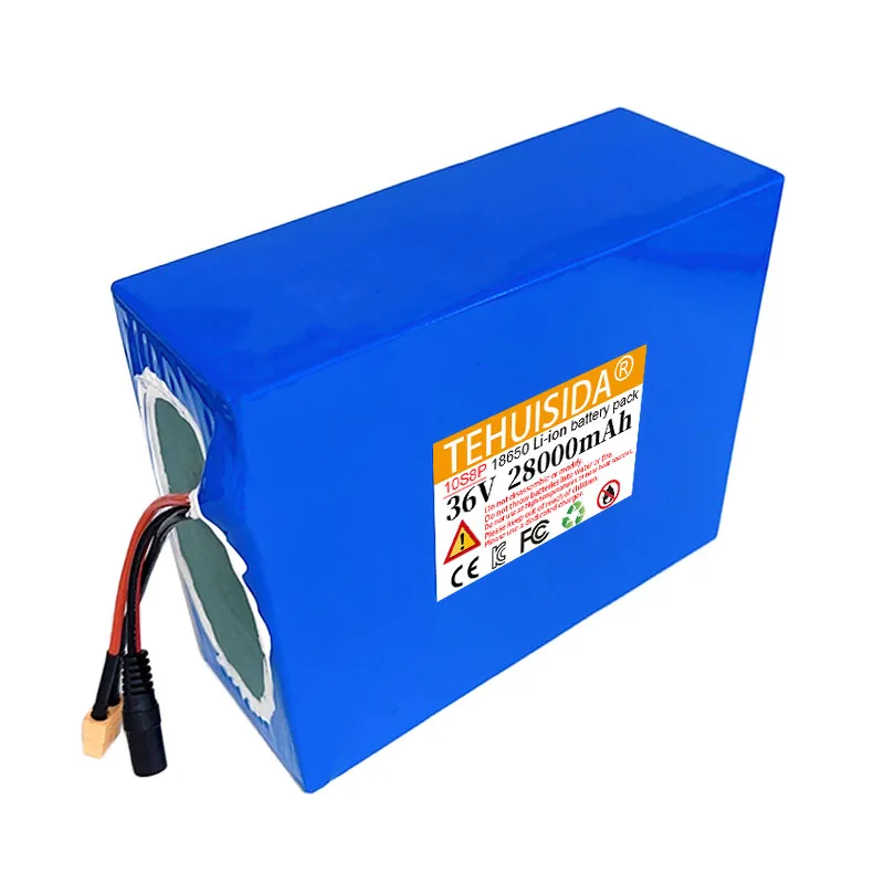 New 36V 28Ah 18650 10S8P Class A Lithium Battery Pack, 1000W High Power Built-in BMS, Suitable for Various Energy Storage Backup