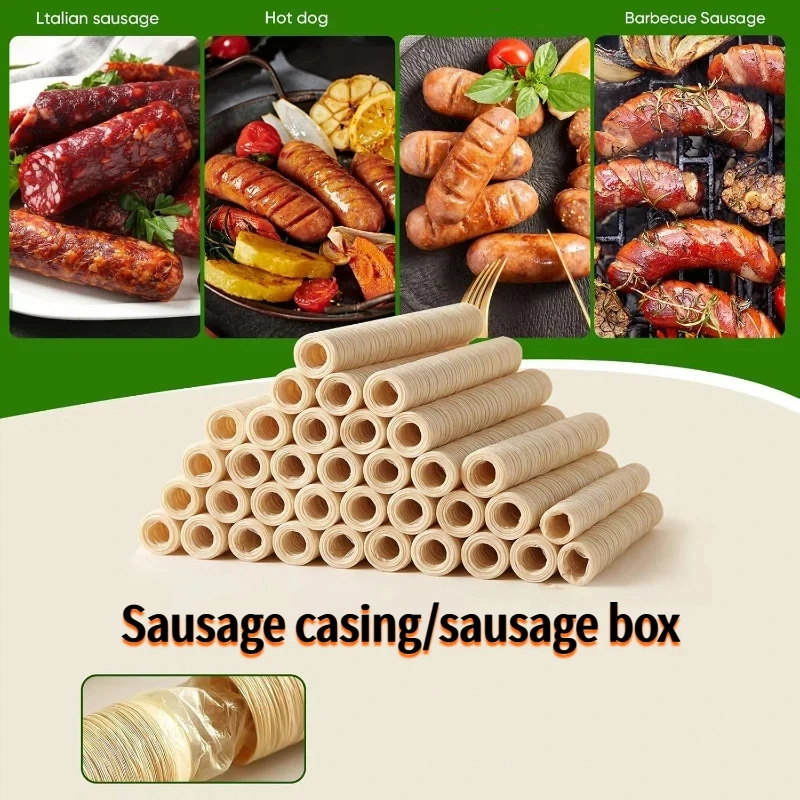 

Sausage casing, sausage drying oven, sausage box 20/26/32/50mm caliber, suitable for homemade sausages, 14 meters per roll